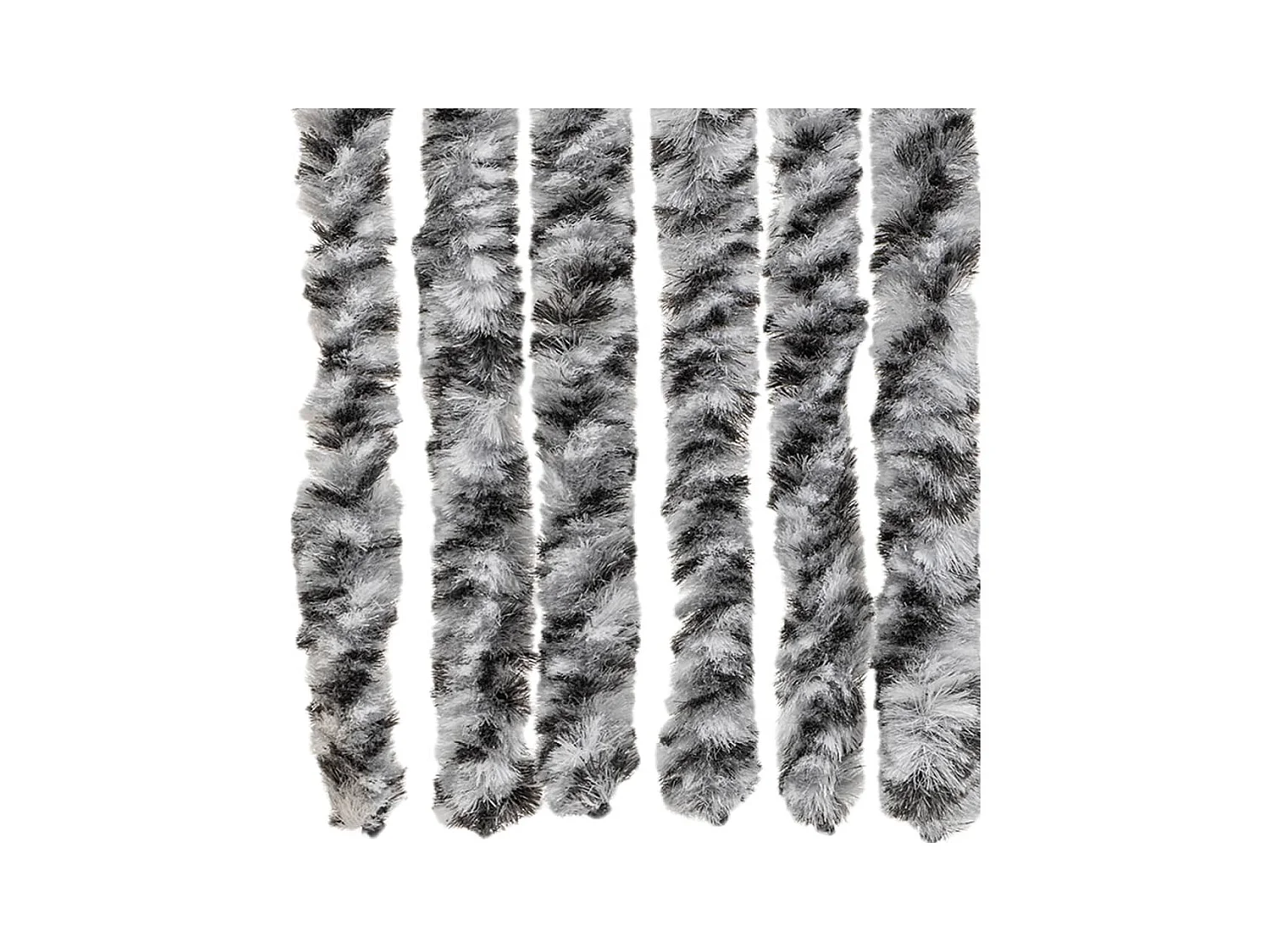 Grau-schwarz-weißer Fliegenvorhang 100x220 cm Chenille