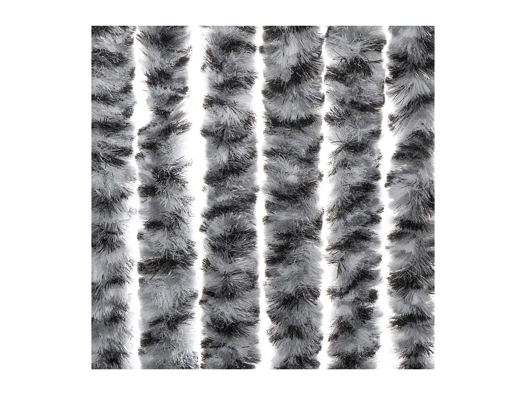 Grau-schwarz-weißer Fliegenvorhang 100x220 cm Chenille
