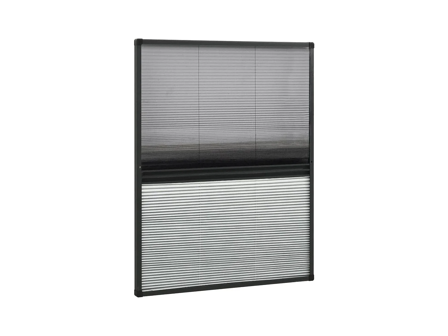 Moustiquaire plissée pour fenêtre Aluminium 80x100 cm et auvent