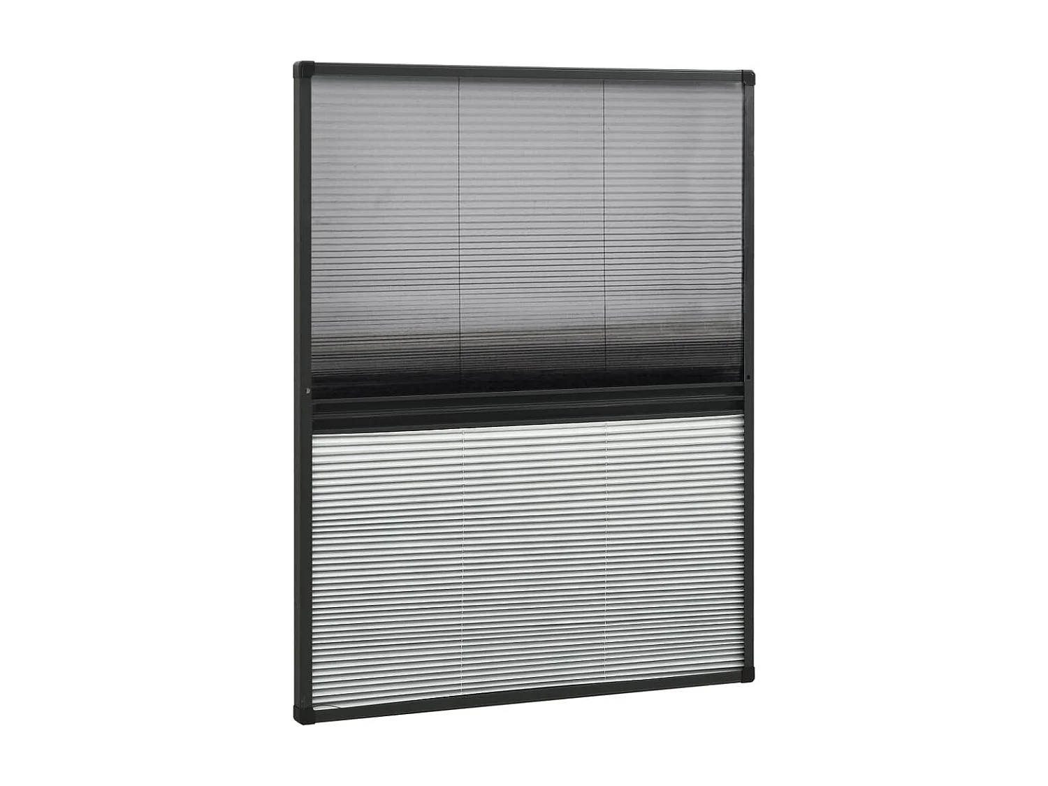 Moustiquaire plissée pour fenêtre Aluminium 80x100 cm et auvent