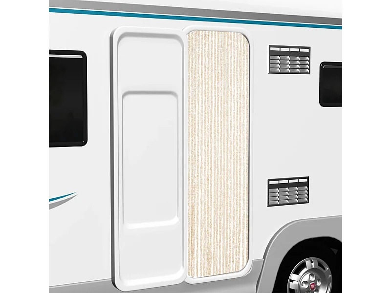 Fliegenvorhang Chenille, beige und weiß, 56x200 cm