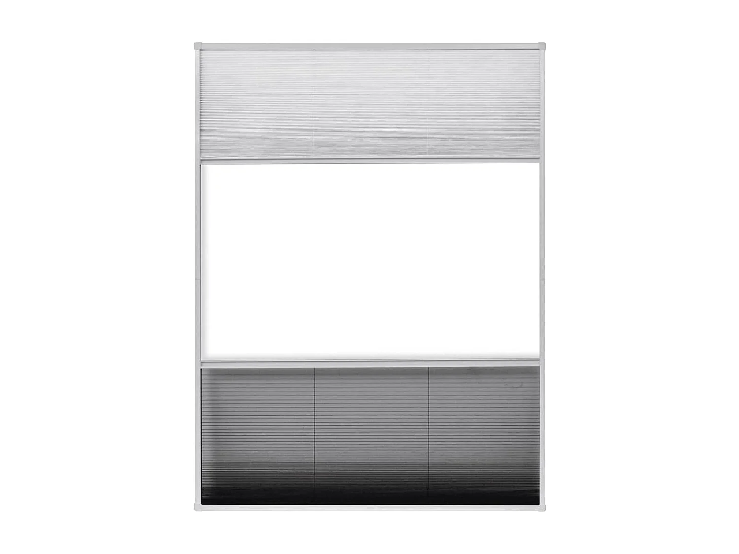 Moustiquaire plissée pour fenêtre et store Aluminium 60 x 80 cm