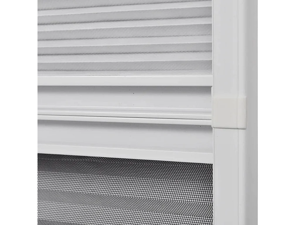 Moustiquaire plissée pour fenêtre et store Aluminium 60 x 80 cm