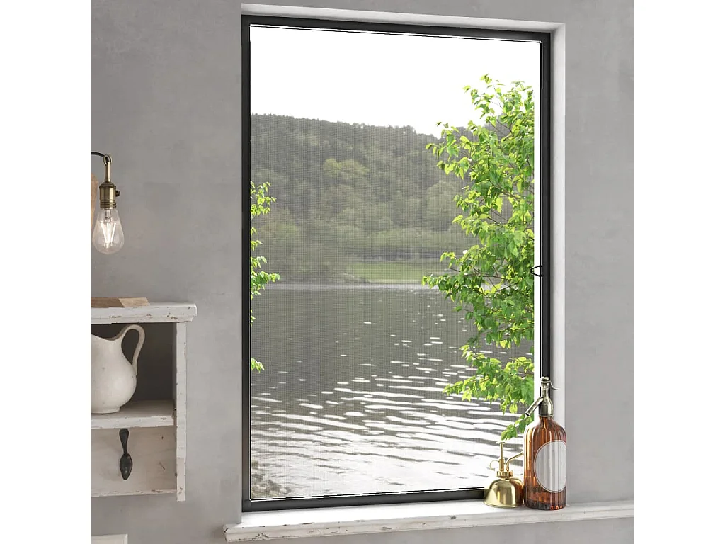Moustiquaire pour fenêtres Anthracite 80x120 cm
