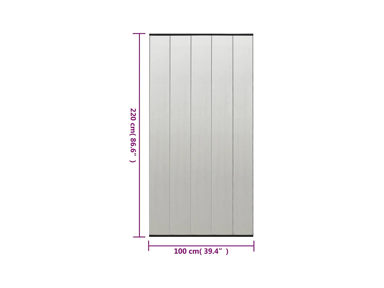 Zanzariera con tenda a rete nera 100x220 cm poliestere