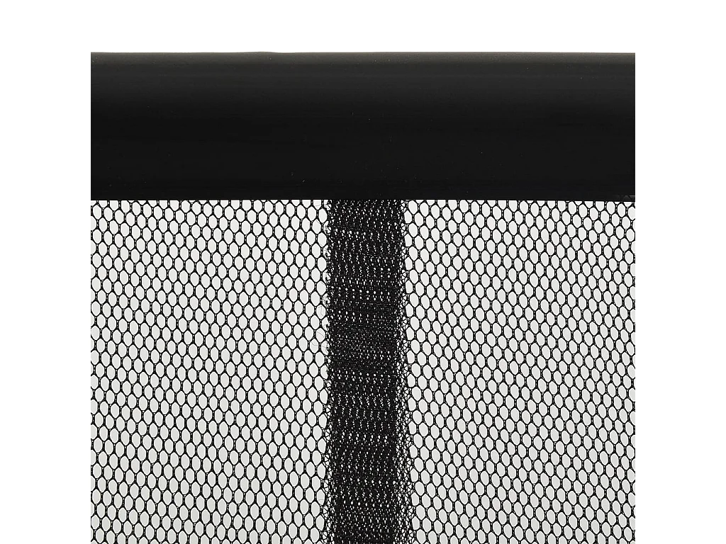 Moustiquaire avec rideau en maille noir 100x220 cm polyester