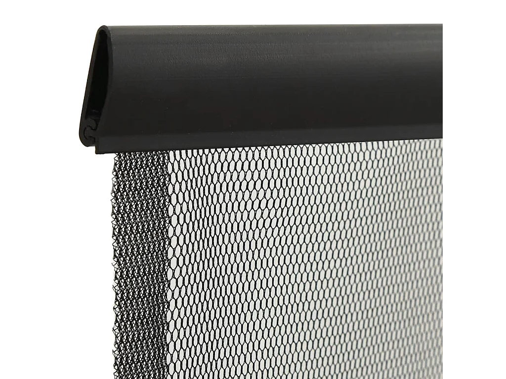 Moustiquaire avec rideau en maille noir 100x220 cm polyester