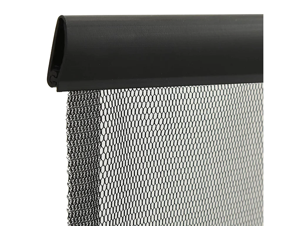 Moustiquaire de porte rideau en maille 10 pcs Noir 240x240 cm