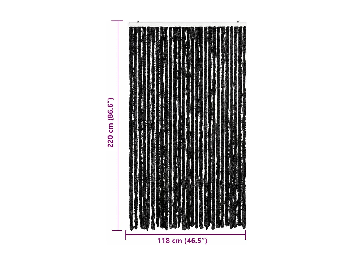 Moustiquaire anthracite 118x220 cm chenille