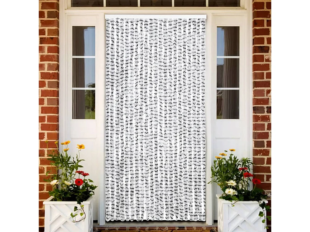 Mosquiteiro Cinza Claro e Cinza Escuro 90x220 cm Chenille