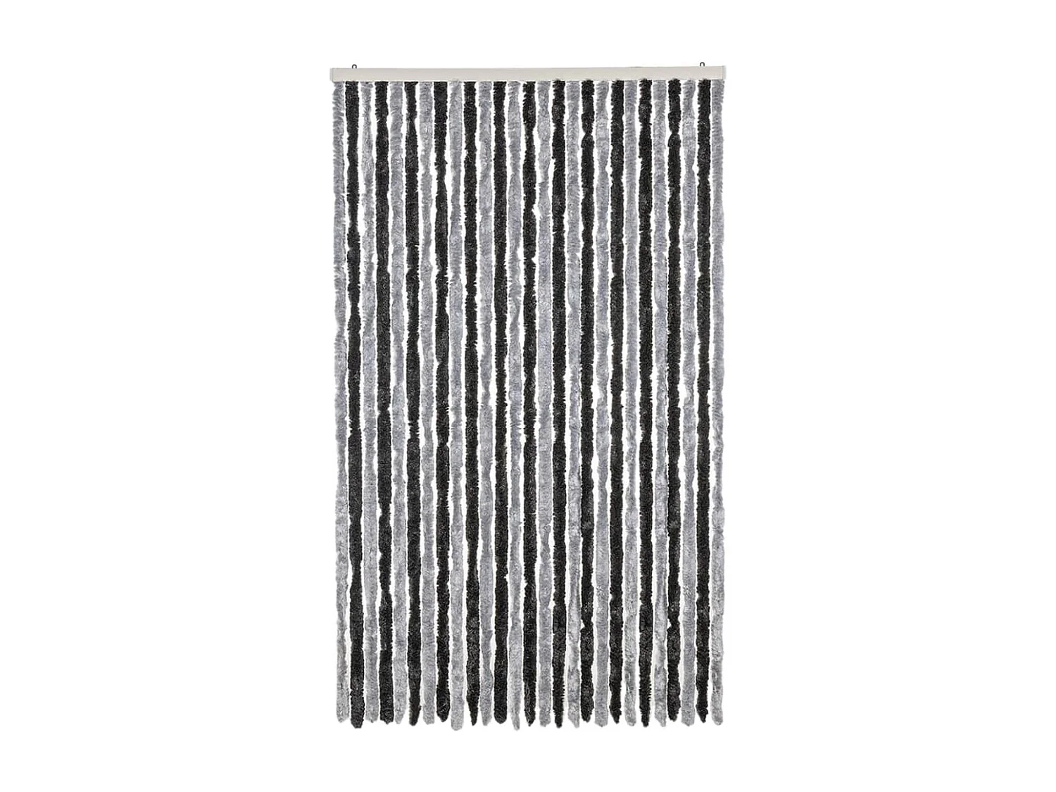 Cortina mosquiteira cinza e preta 118x220 cm chenille