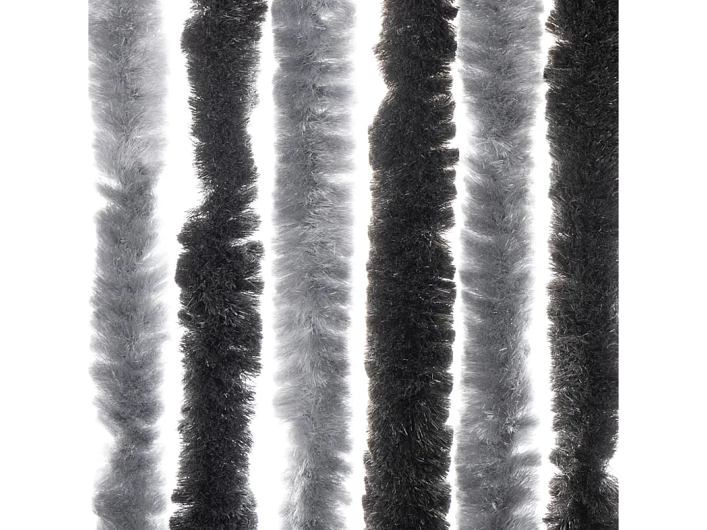 Cortina mosquiteira cinza e preta 118x220 cm chenille