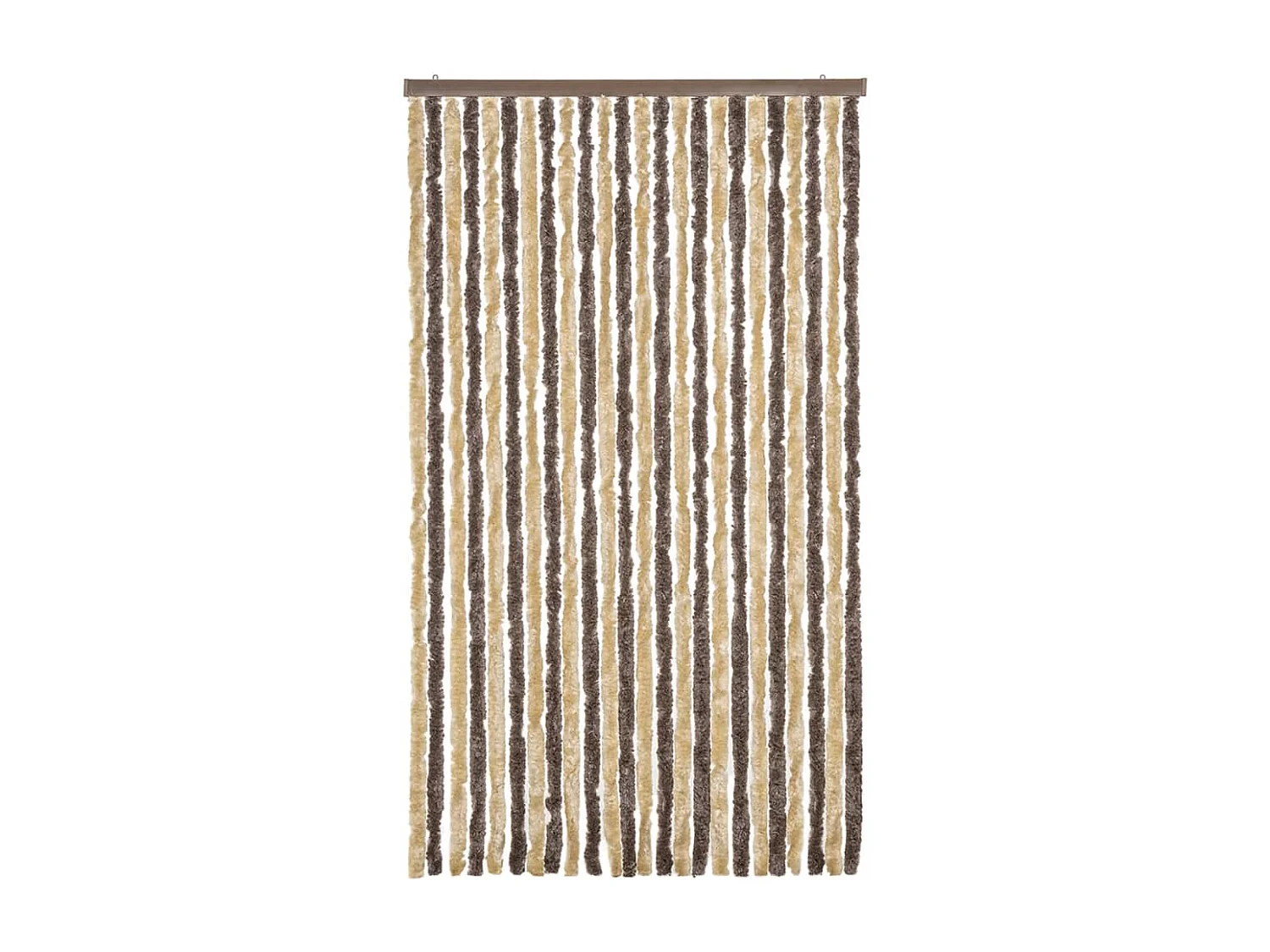 Dunkelbrauner und beiger Fliegenvorhang 100x220 cm Chenille