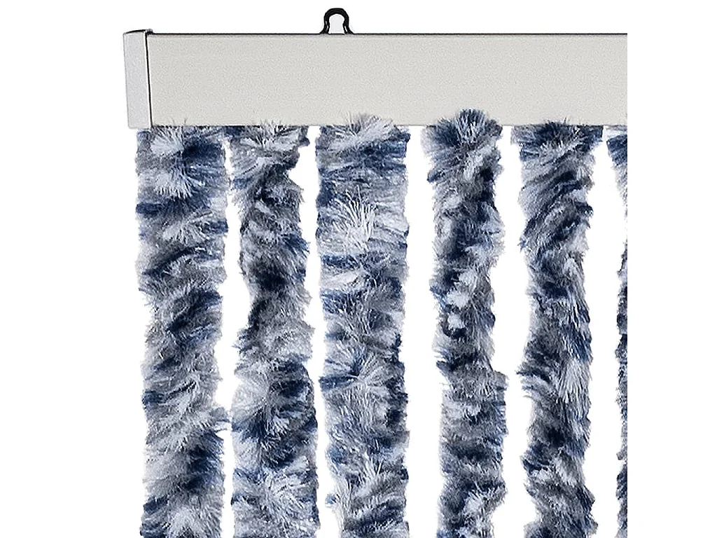 Cortina mosquiteira azul e branca 100x230 cm chenille