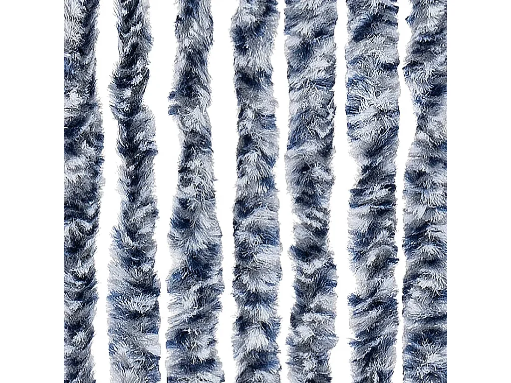 Cortina mosquiteira azul e branca 100x230 cm chenille