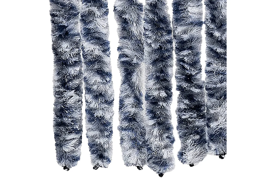 Cortina mosquiteira azul e branca 100x230 cm chenille