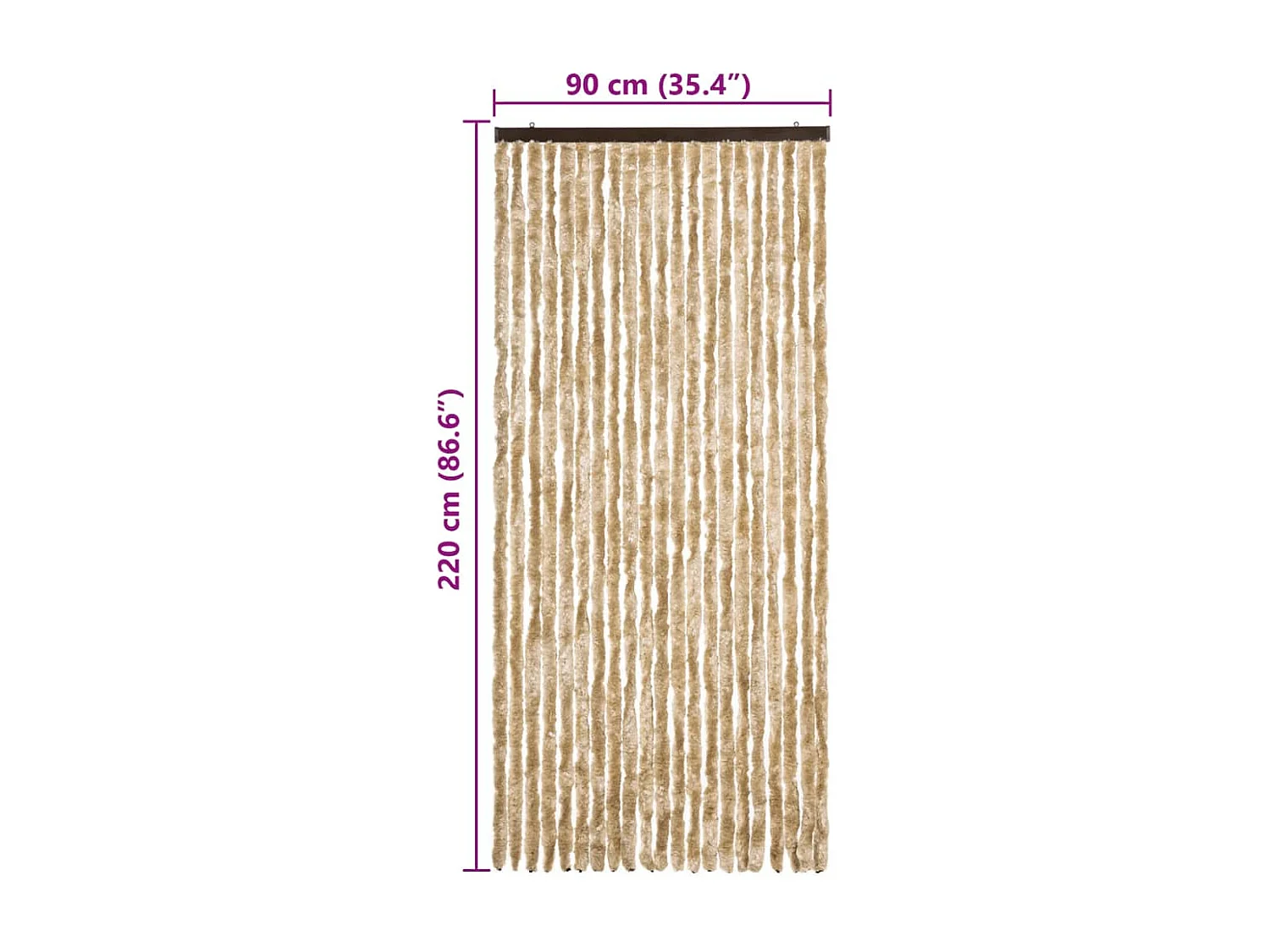 Mosquitera Chenilla Beige 90x220 cm