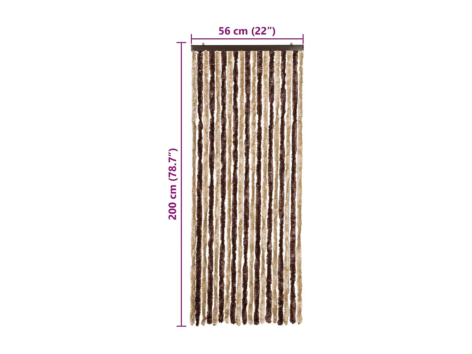Moustiquaire Beige et marron clair 56x200 cm Chenille