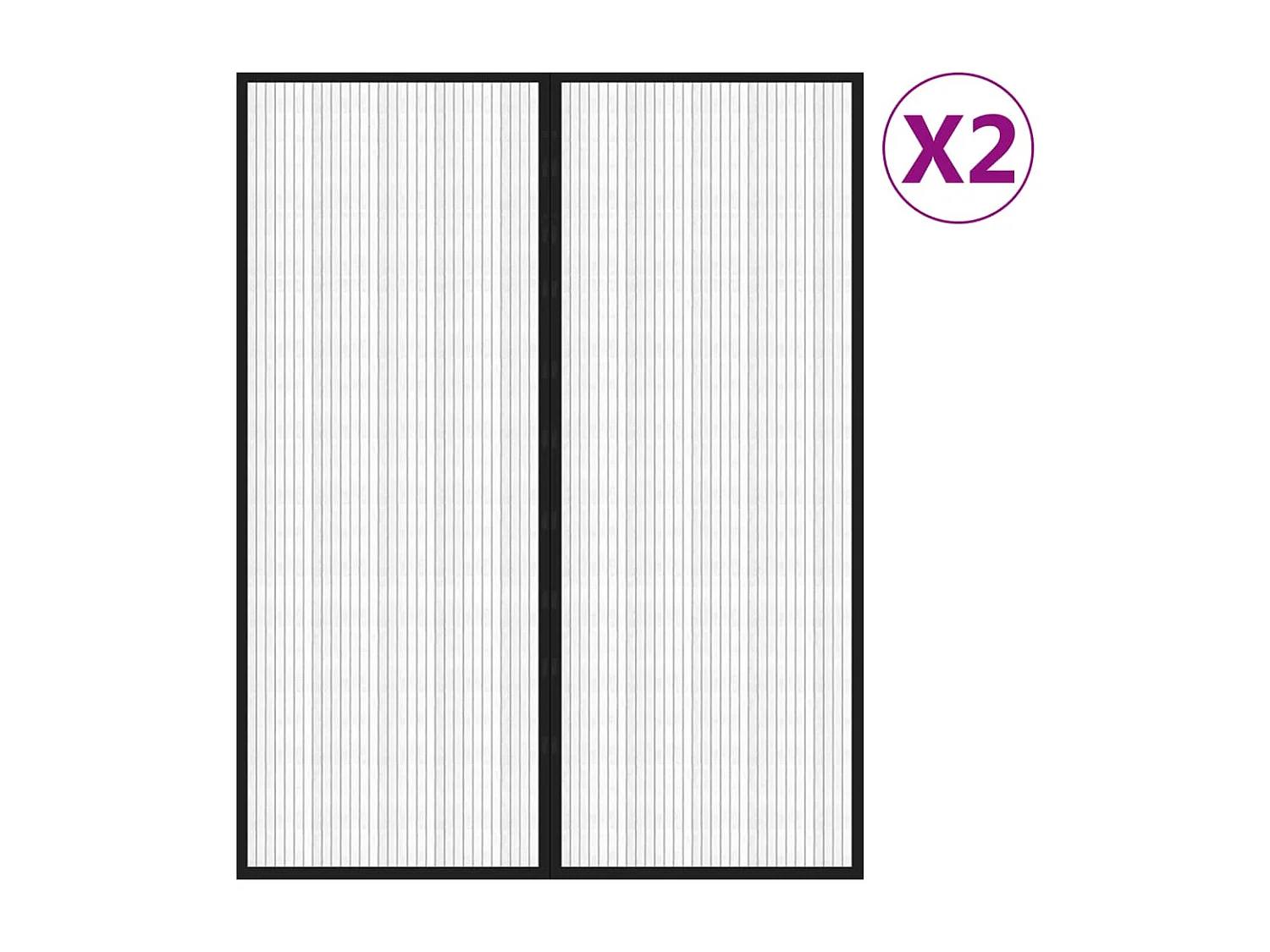 stuks Anti-insecten deurgordijnen en magneten zwart 230x160 cm