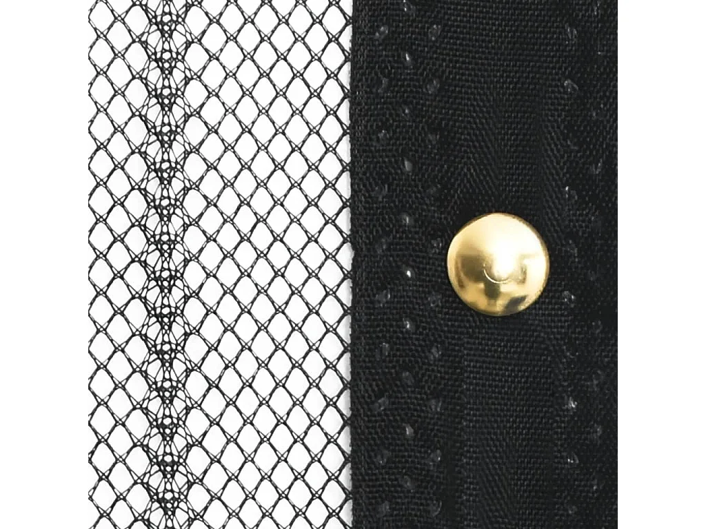 Rideaux de porte anti-insectes 2 pcs et aimants noir 230x160 cm