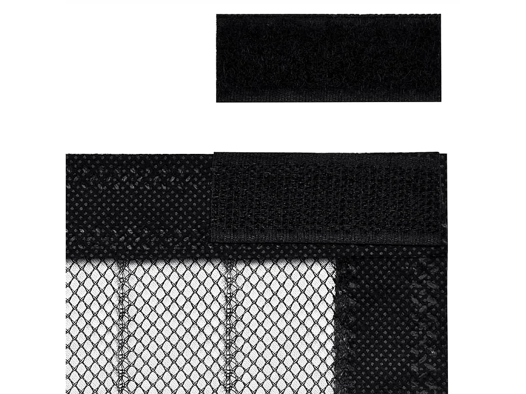 Rideaux de porte anti-insectes 2 pcs et aimants noir 230x160 cm