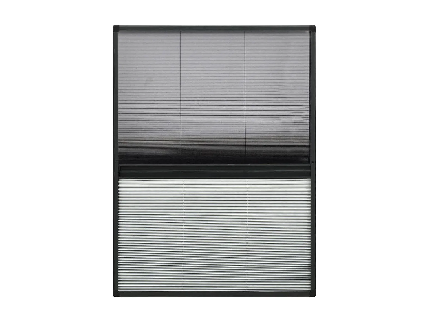 Plissee-Moskitonetz für Fenster Aluminium 80x120 cm