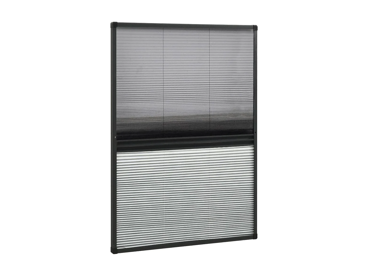 Plissee-Moskitonetz für Fenster Aluminium 80x120 cm