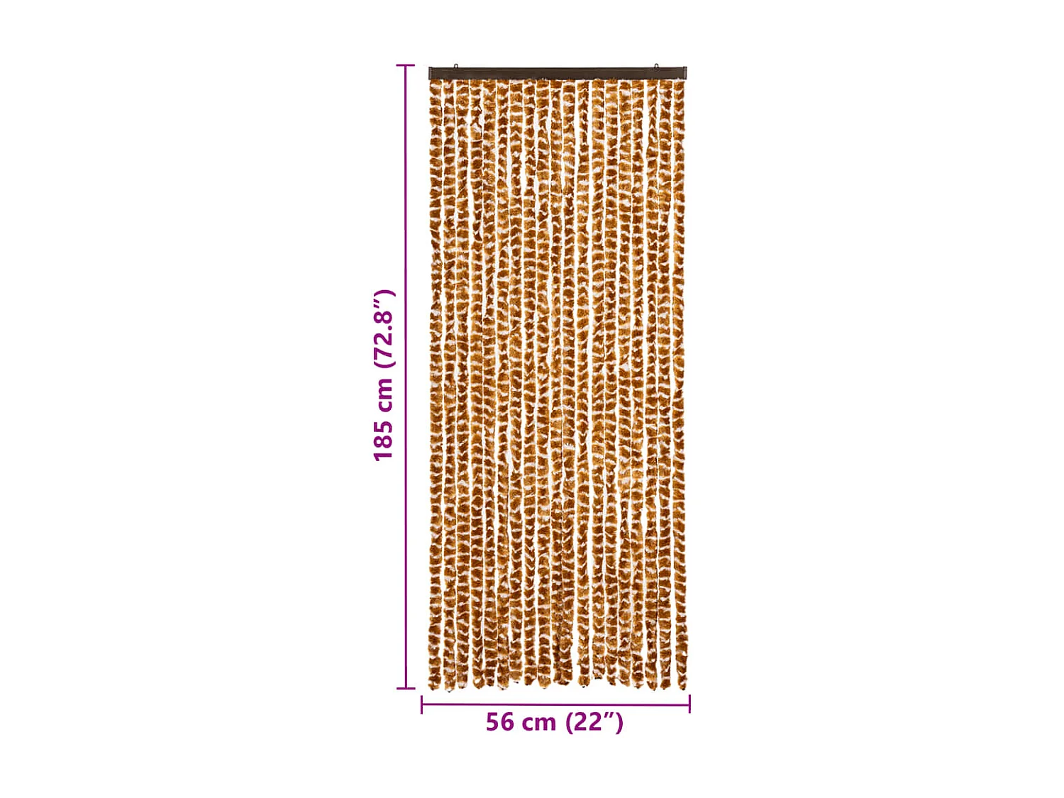 Moustiquaire Ocre et blanc 56x185 cm Chenille