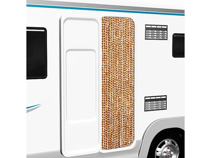 Moustiquaire Ocre et blanc 56x185 cm Chenille