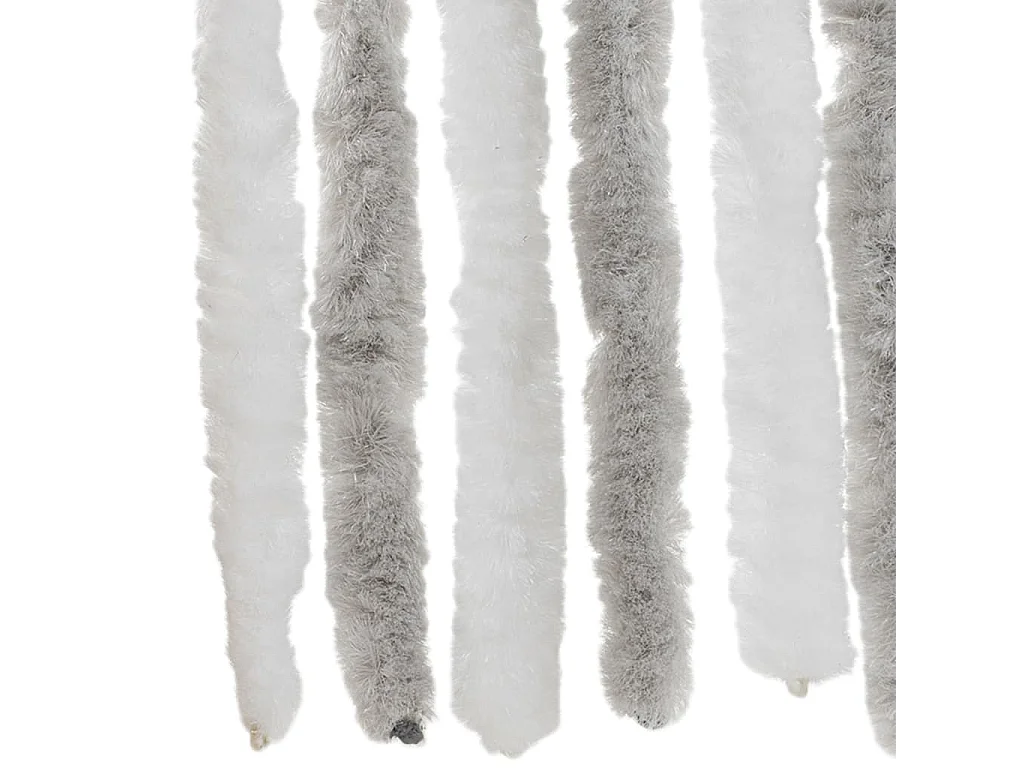 Cortina mosquiteira cinza claro e branca 90x220 cm chenille