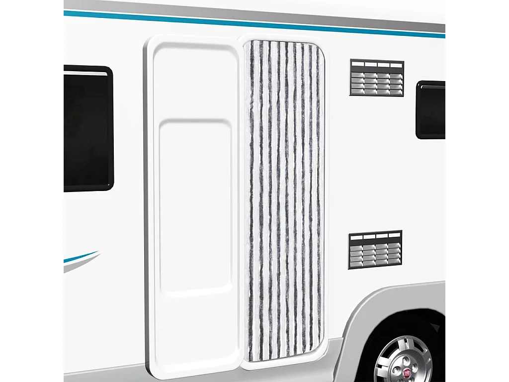 Grau-weißes Moskitonetz 56 x 185 cm Chenille