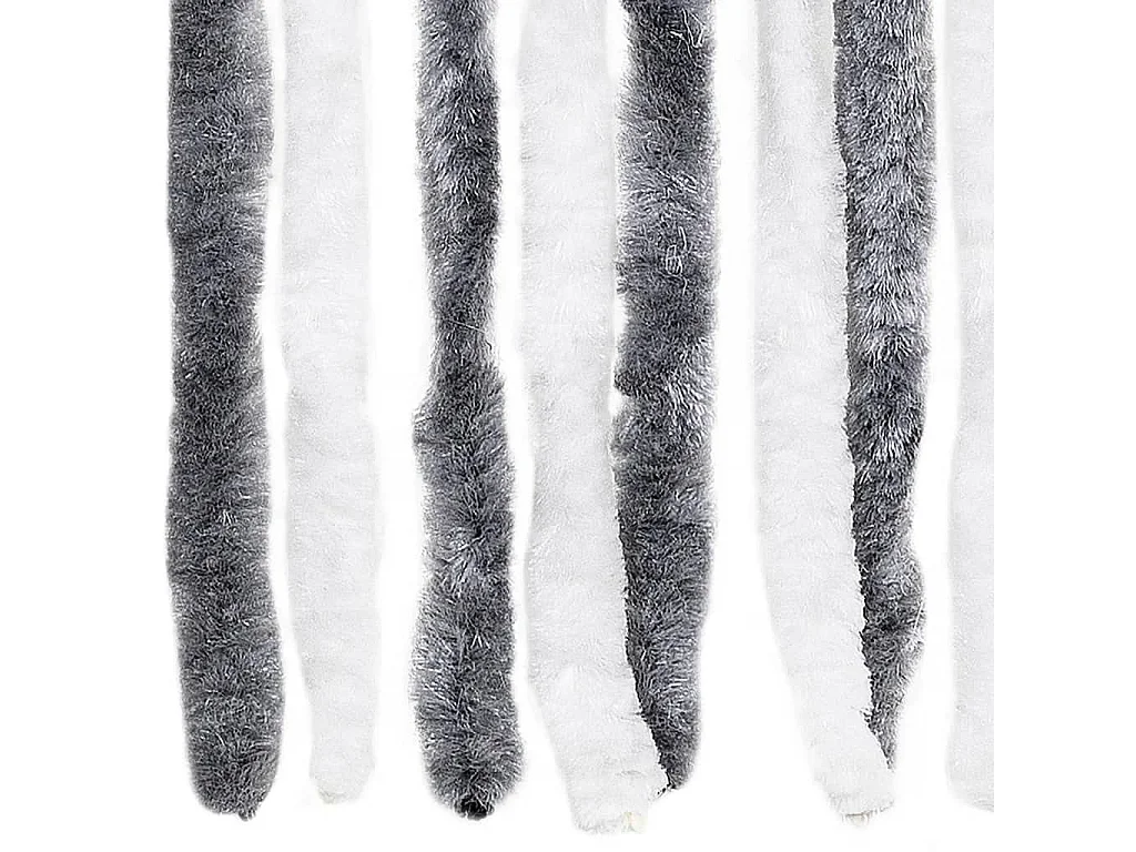Grau-weißes Moskitonetz 56 x 185 cm Chenille