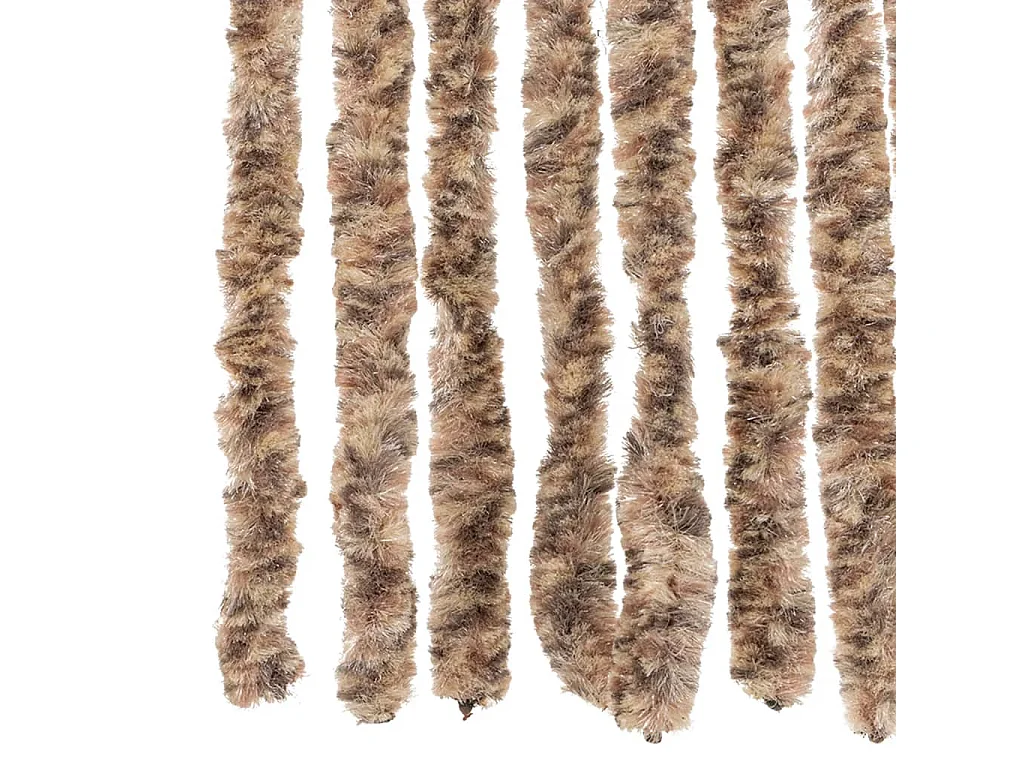 Cortina mosquiteira bege e castanho escuro 100x220 cm chenille