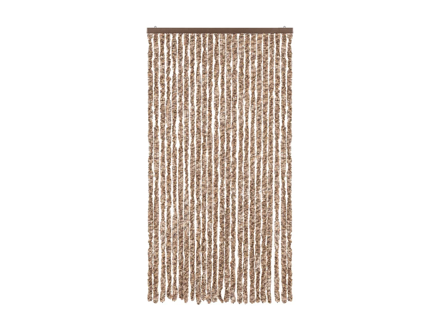 Rideau anti-mouches beige et marron foncé 100x220 cm chenille