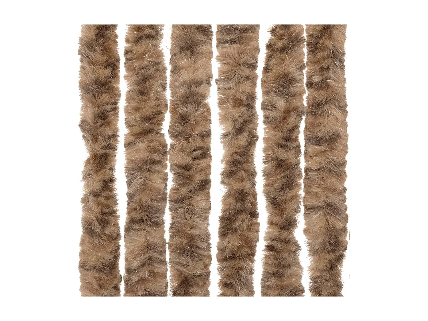 Rideau anti-mouches beige et marron foncé 100x220 cm chenille
