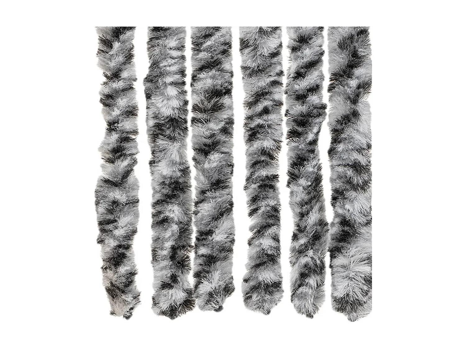 Rideau anti-mouches gris et noir et blanc 56x185 cm chenille