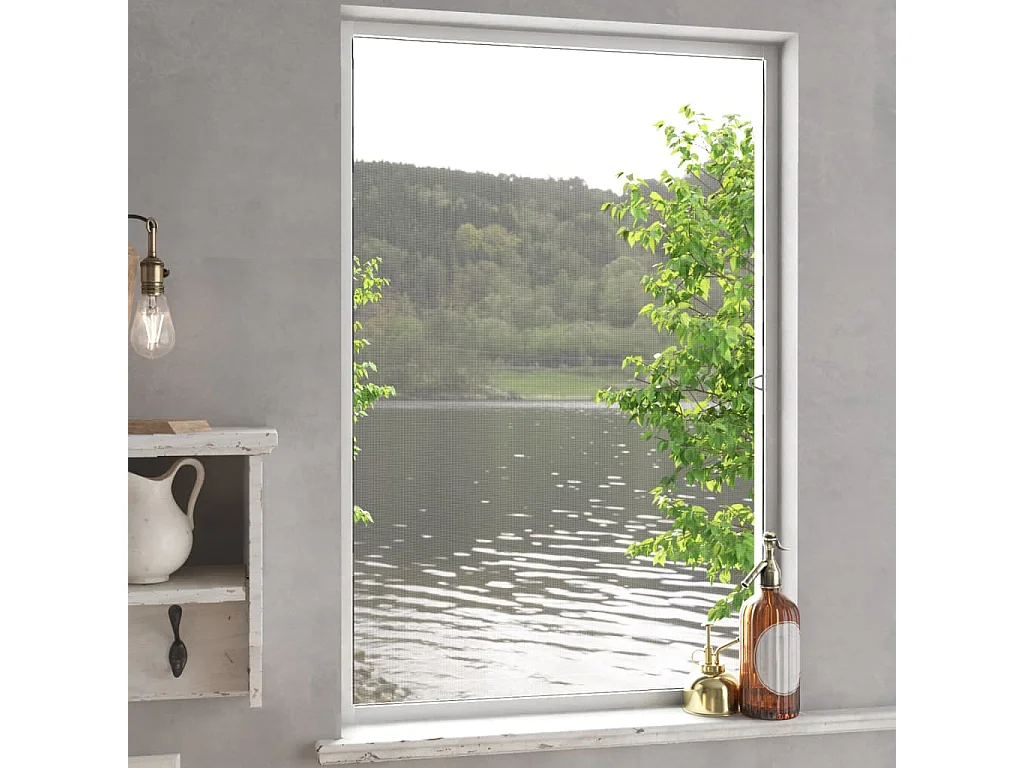 Mosquiteiro para janelas Branco 90x120 cm