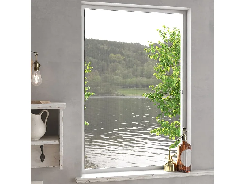 Moskitonetz für Fenster Weiß 90x120 cm