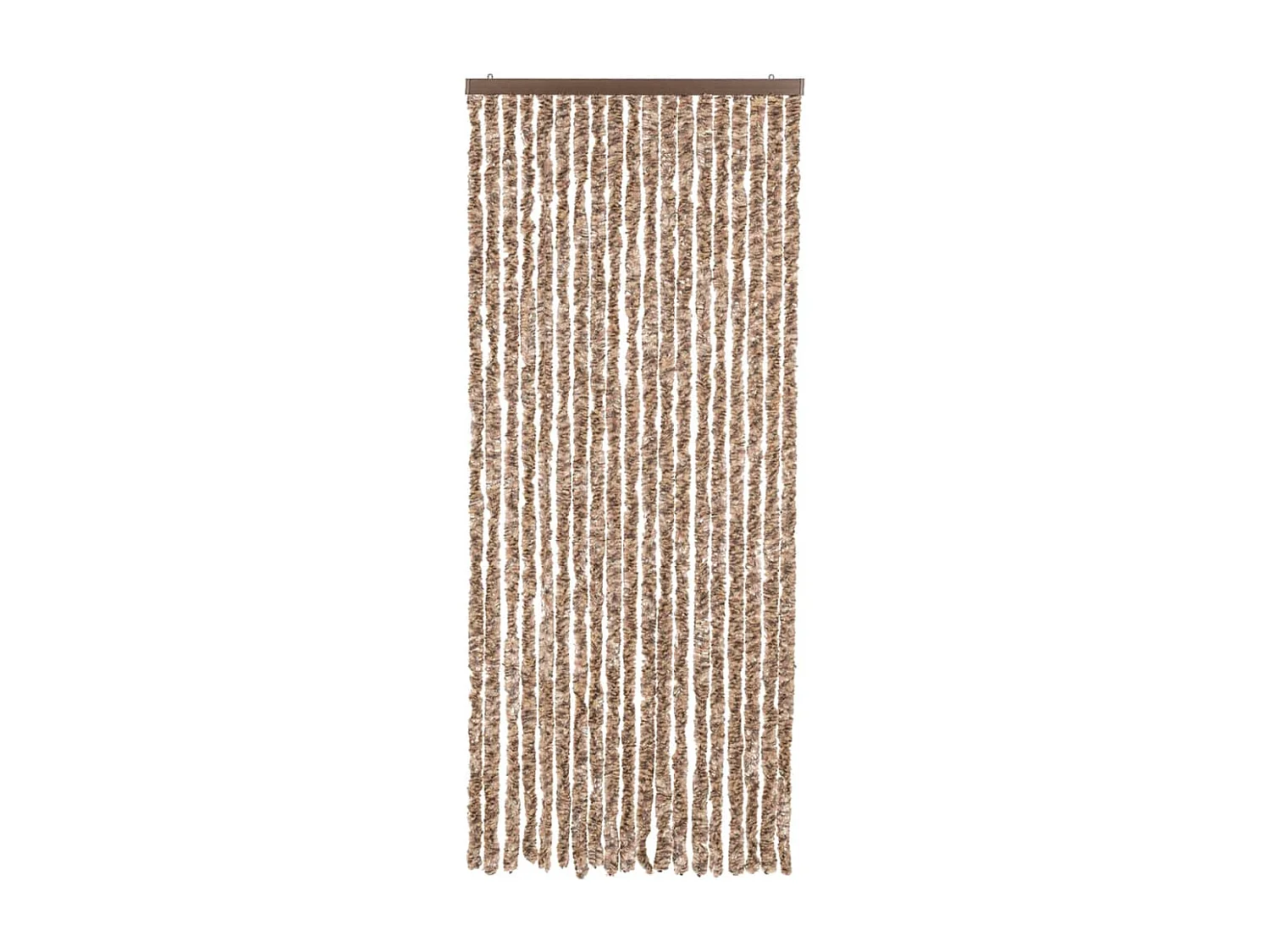 Rideau anti-mouches beige et marron foncé 56x185 cm chenille
