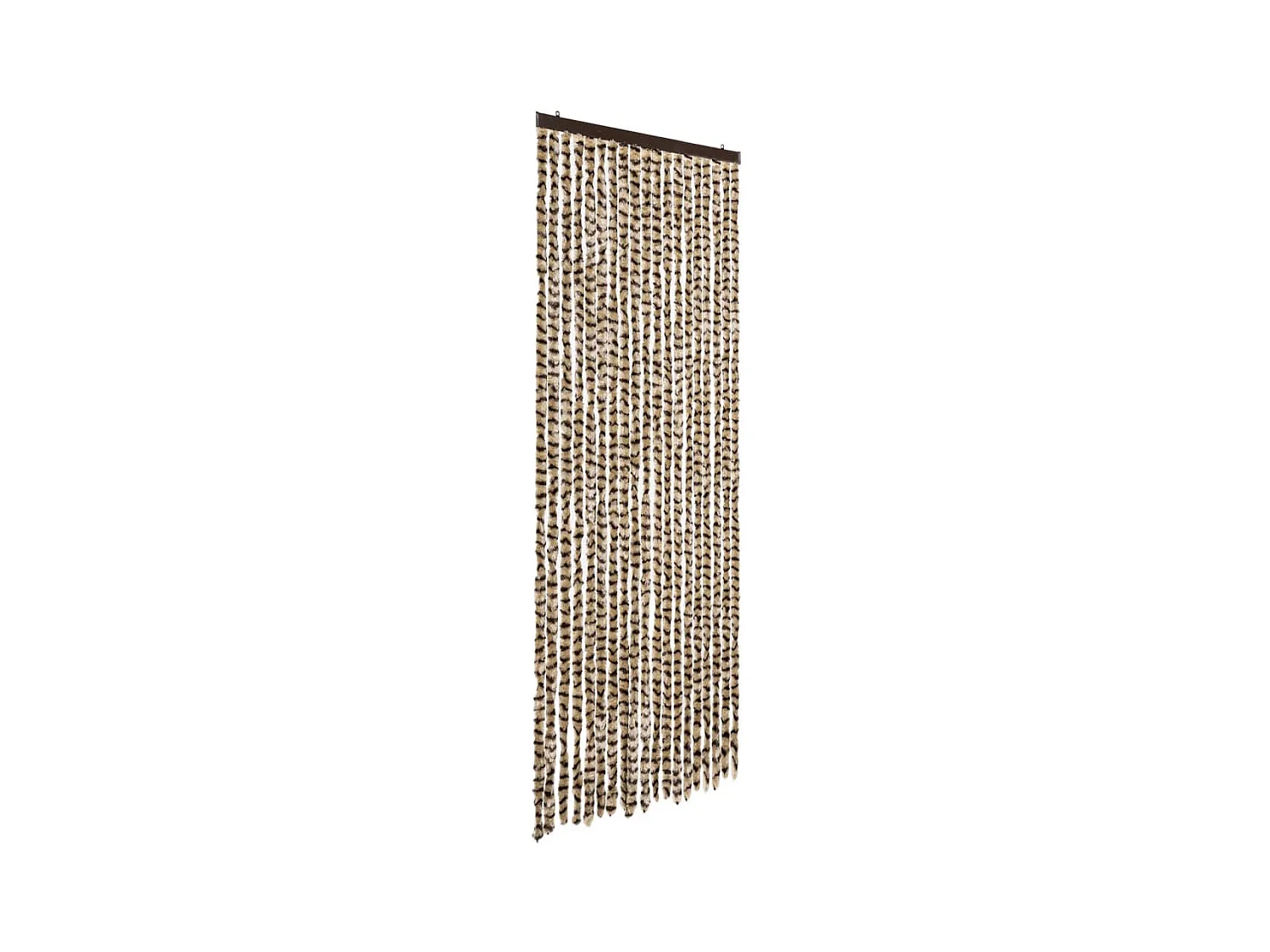 Rideau anti-mouches beige et marron 56x200 cm chenille