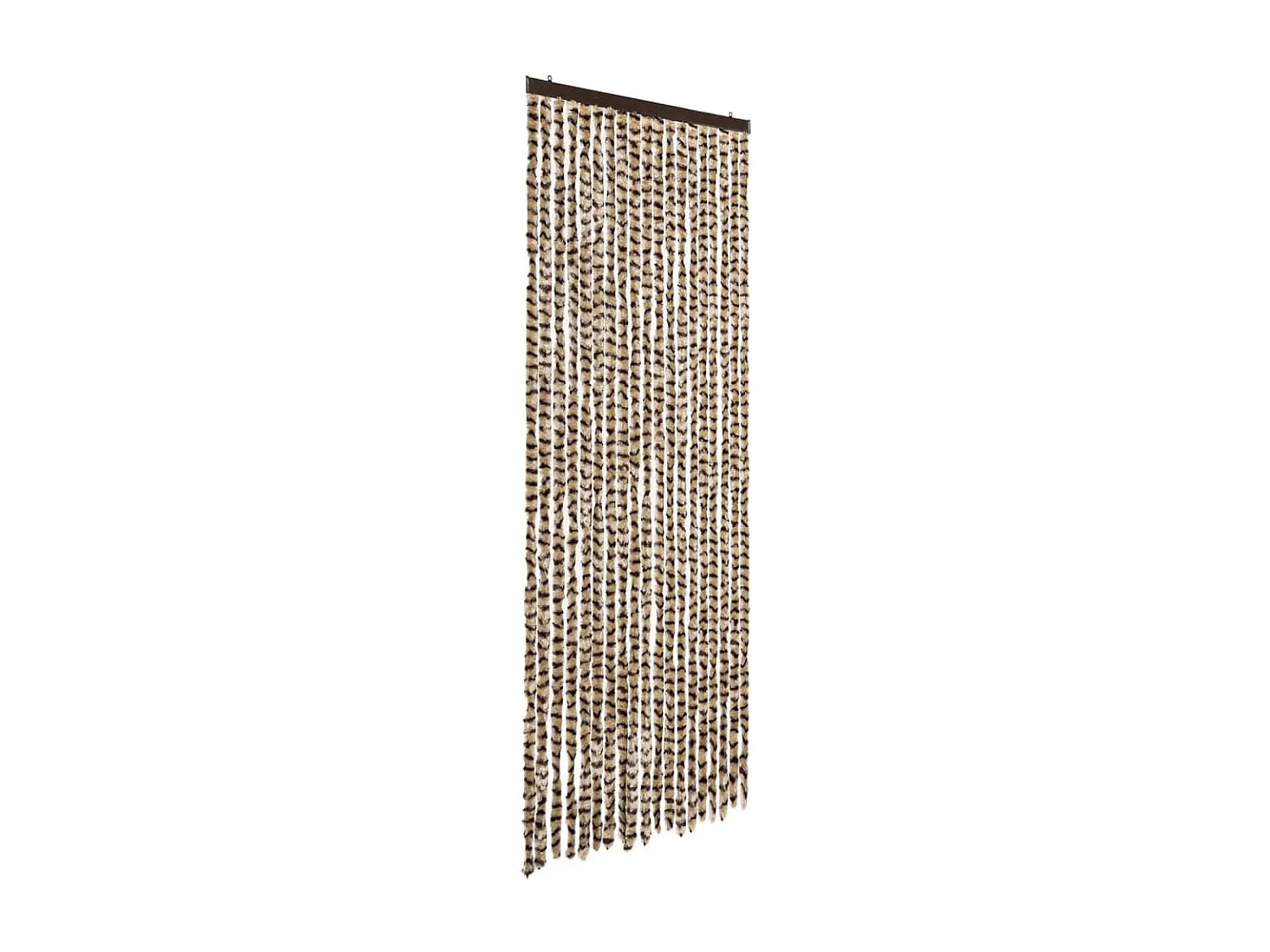 Rideau anti-mouches beige et marron 56x200 cm chenille