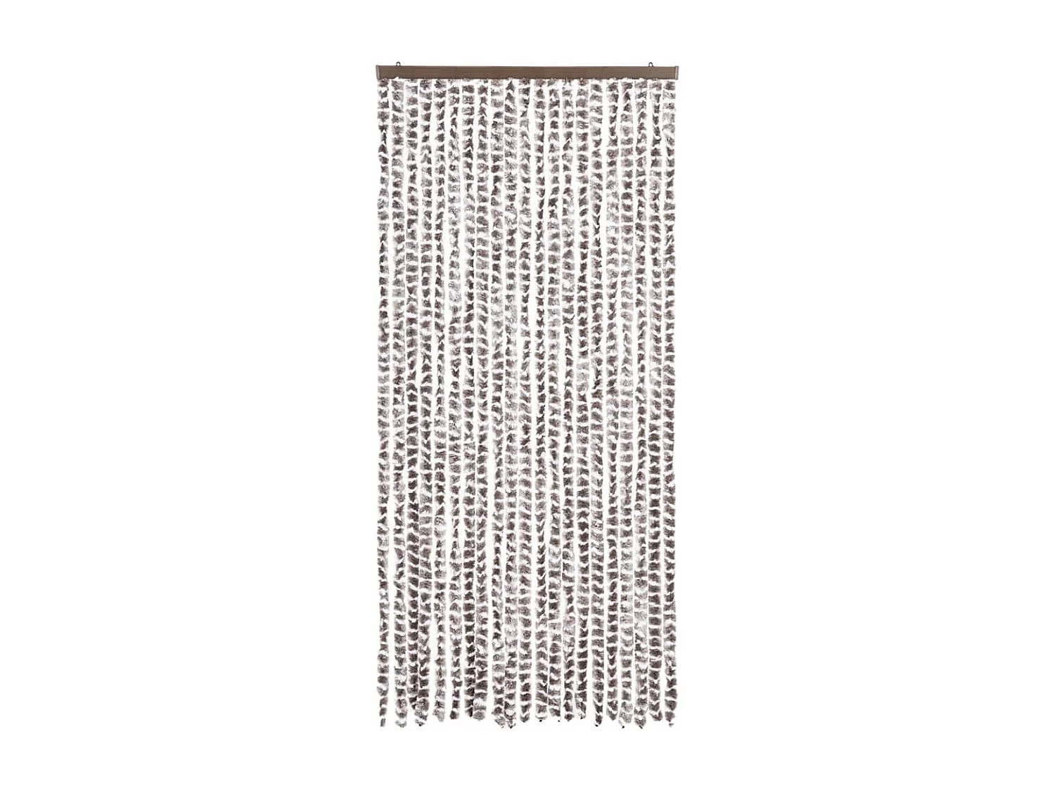 Cortina mosquiteira taupe e branca 90x200 cm chenille