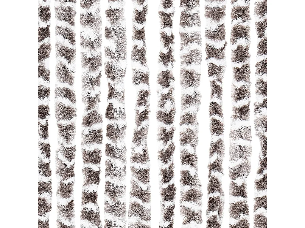 Cortina mosquiteira taupe e branca 90x200 cm chenille