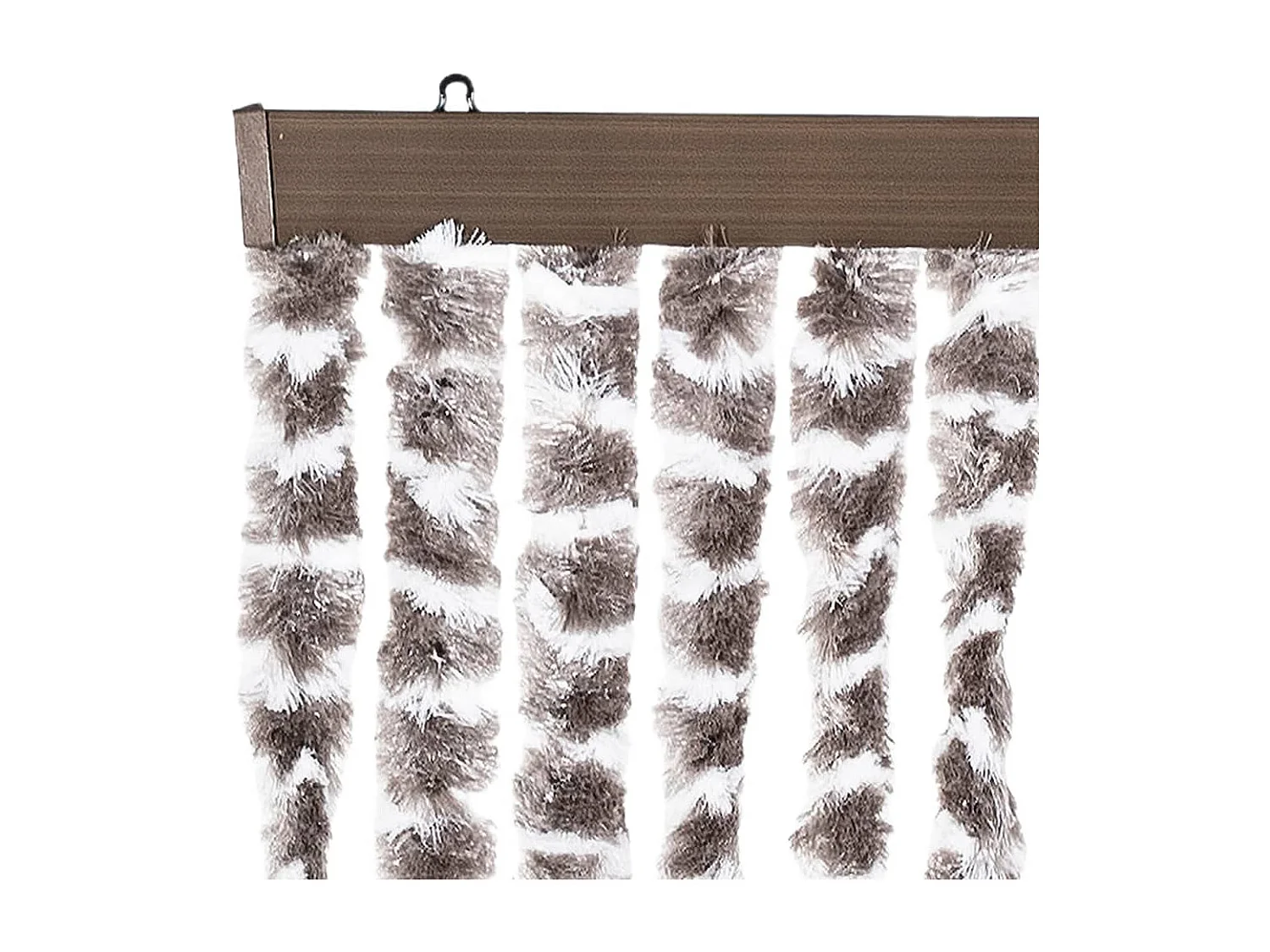 Vliegengordijn taupe en wit 90x200 cm chenille