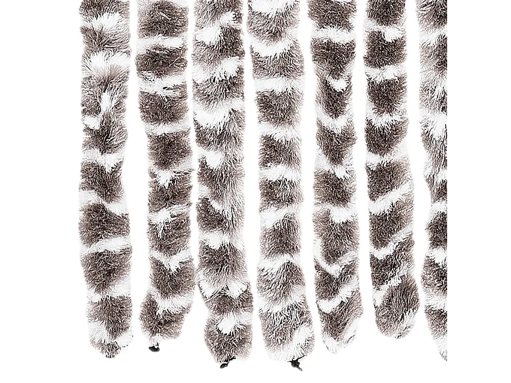 Vliegengordijn taupe en wit 90x200 cm chenille