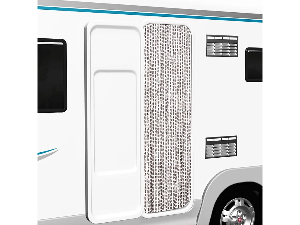 Mosquitera Chenilla gris y blanca 56x185 cm