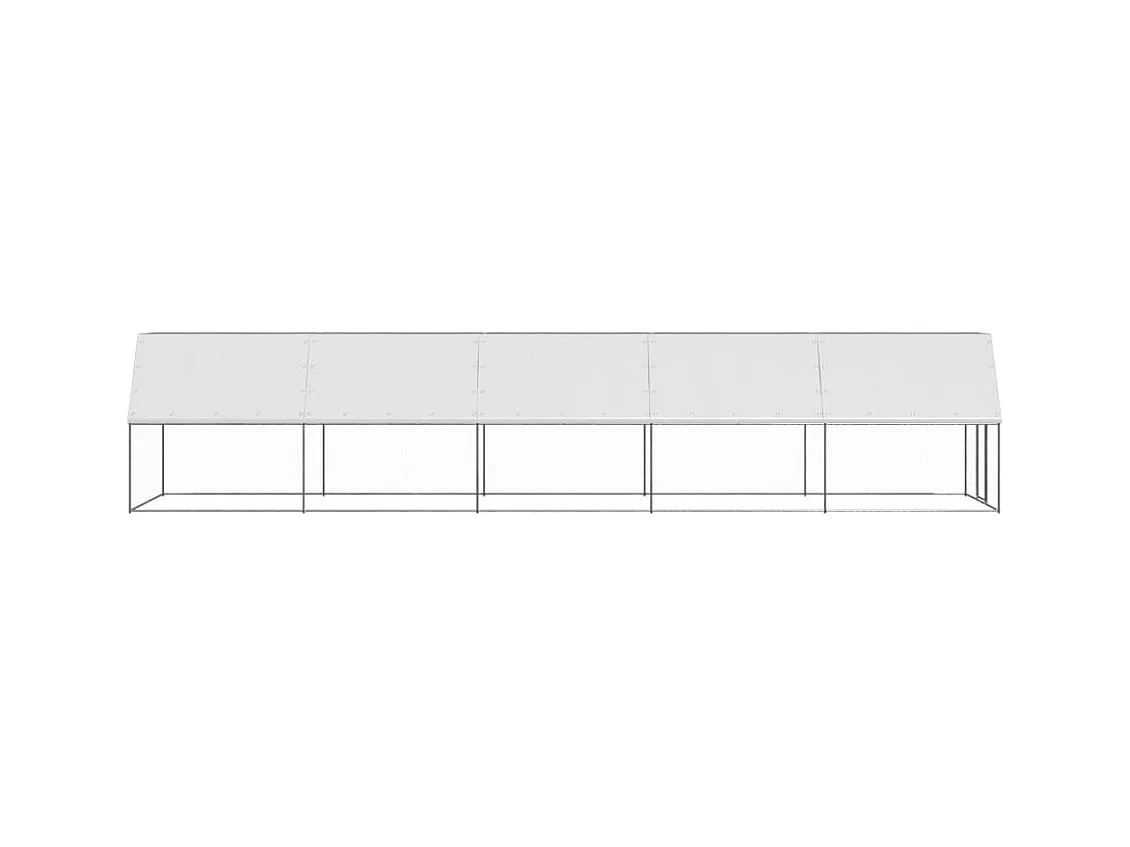 Poulailler d'extérieur 2x10x2 m Acier galvanisé