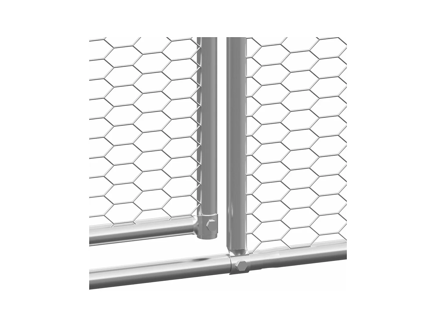 Poulailler d'extérieur 2x10x2 m Acier galvanisé