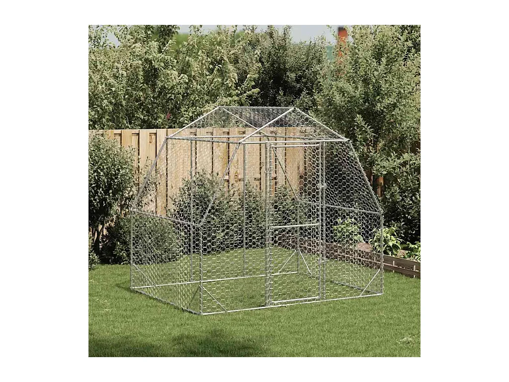 Poulailler 2,5x2x2,25 m acier galvanisé