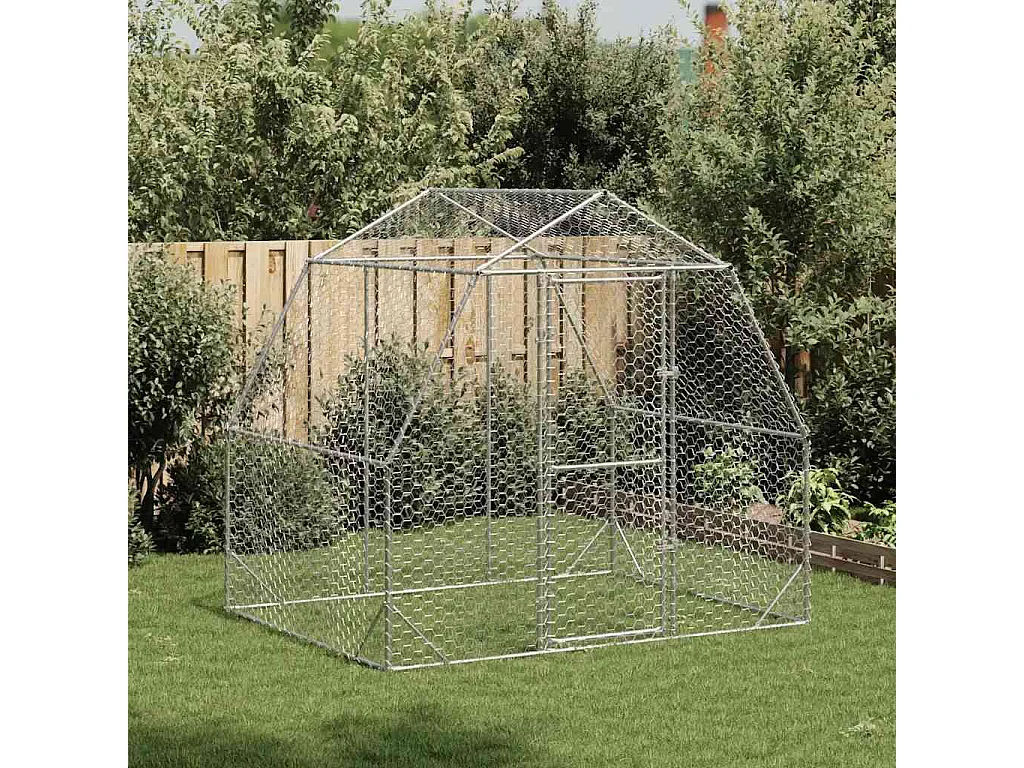 Galinheiro 2,5x2x2,25 m aço galvanizado